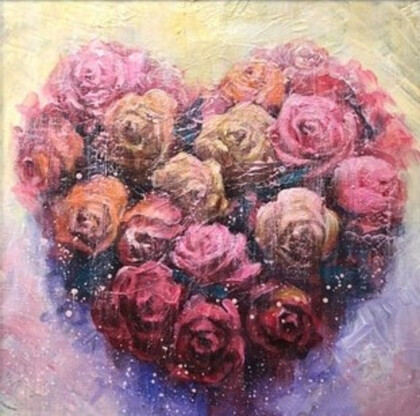 Сердце из роз