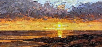 Закат над морем