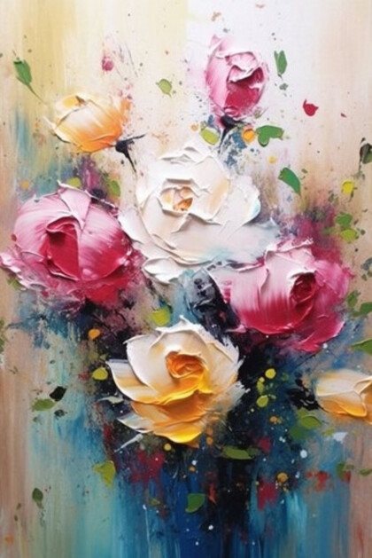 Цветущие розы