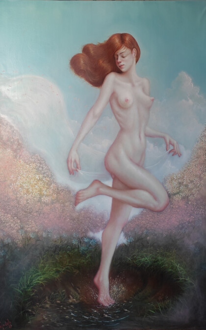 Среди цветов