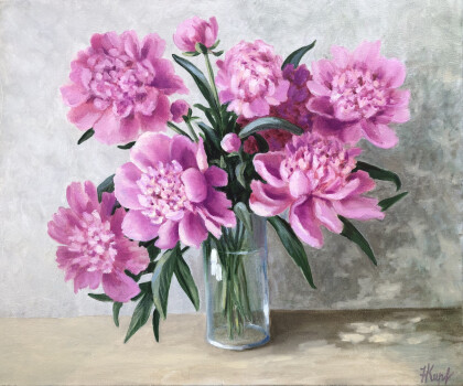 Розовые пионы