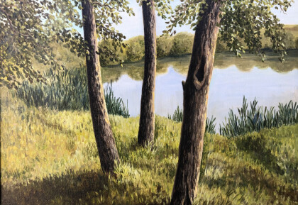 Три дерева на берегу