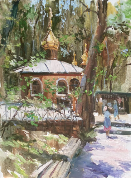 "Топловский монастырь. У источника св. Георгия Победоносца"