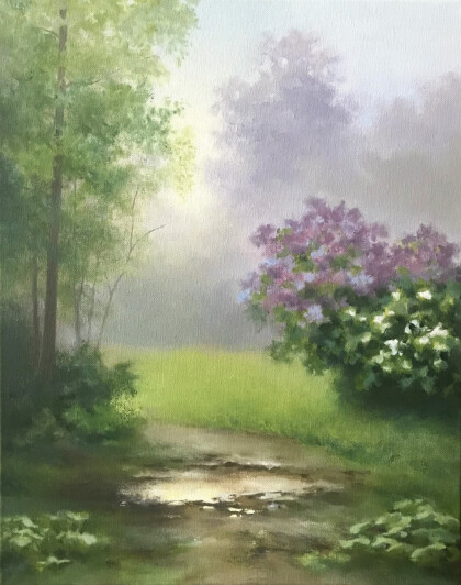 Сирень после дождя