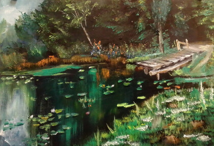 Пейзаж, пруд