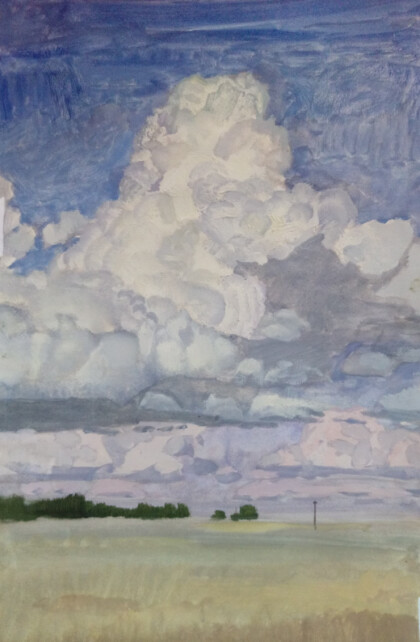 Облако вечером.