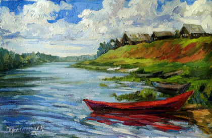 Деревня Кимжа на берегу реки