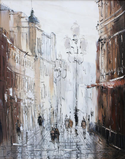 Арбат, вид на ресторан ,,Прага"