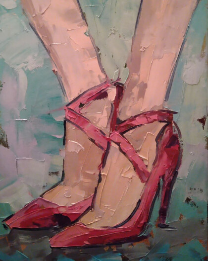 Розовые туфли