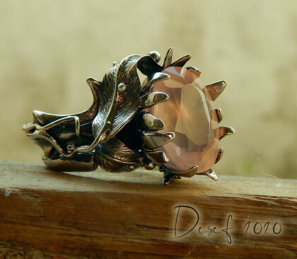 Кольцо цветок