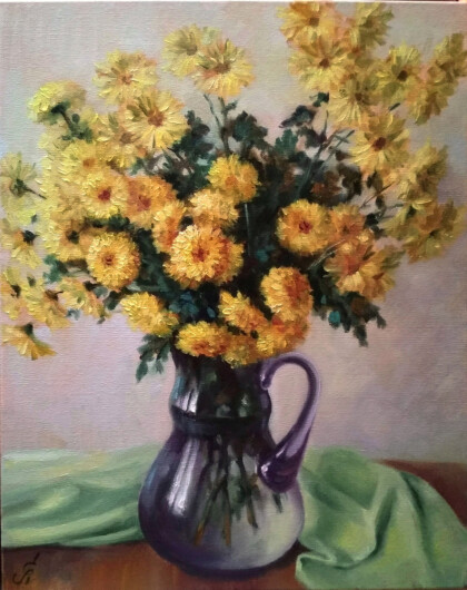 золотые хризантемы