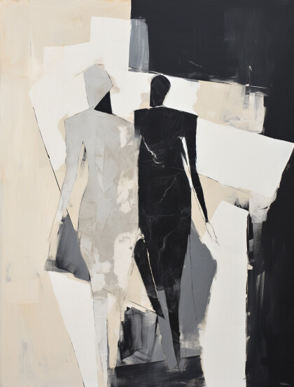 Абстрактная картина силуэты