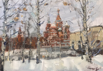 Зарядье. Первый снег.