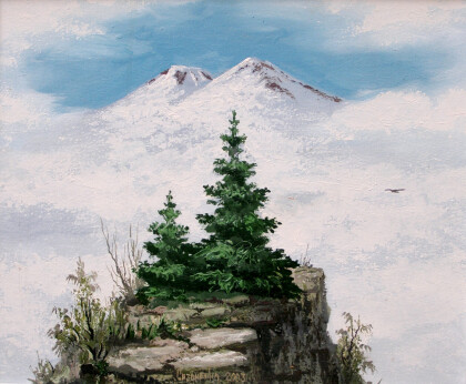 Вид на Эльбрус.