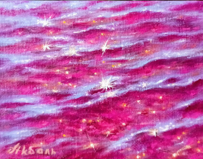 Миниатюра на мольберте " Сочное лето"