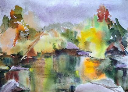 Тишина старого пруда