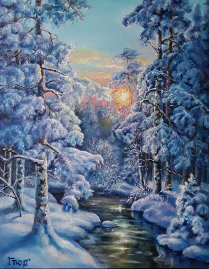 И речка подо льдом блестит