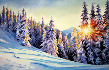 Утро в горах