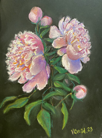 Пионы в вазе