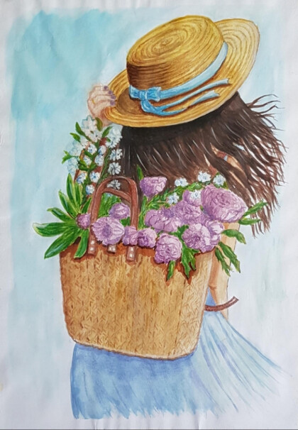 Девушка с рюкзаком