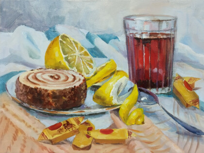 Чай с десертом