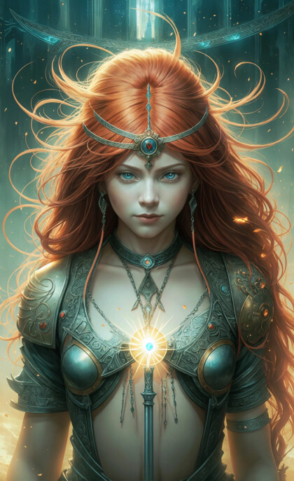 Молодая рыжая принцесса