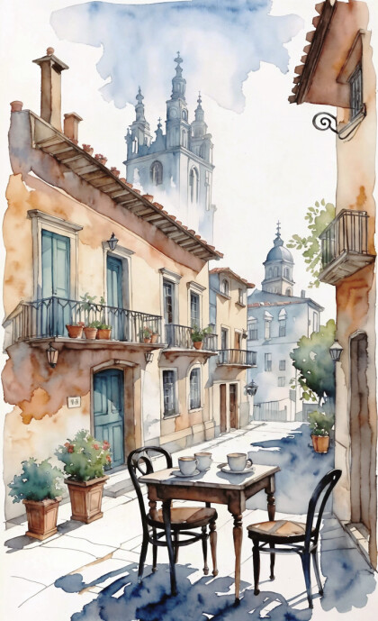 Кофе на испанской улице