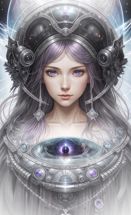 Колдунья с фиолетовыми волосами