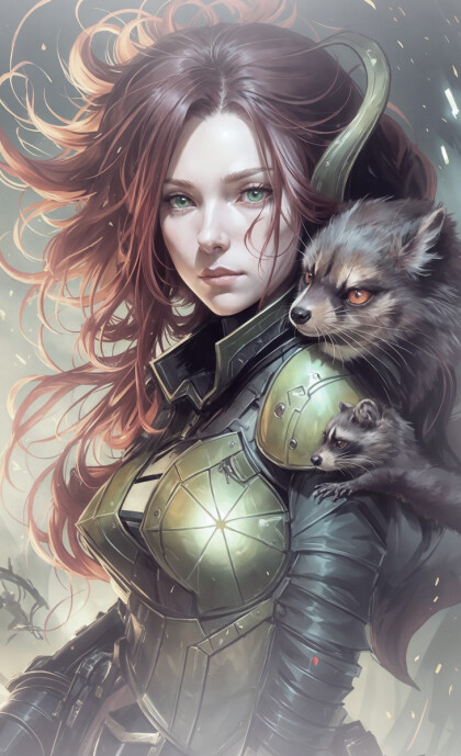 Девушка с животными