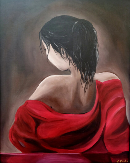 Девушка в красном