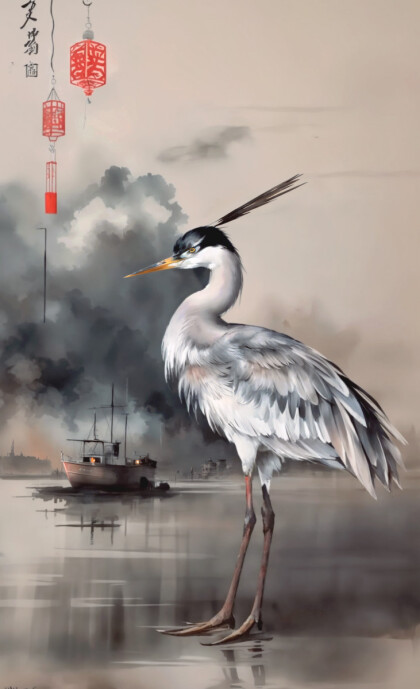 Журавль и корабль