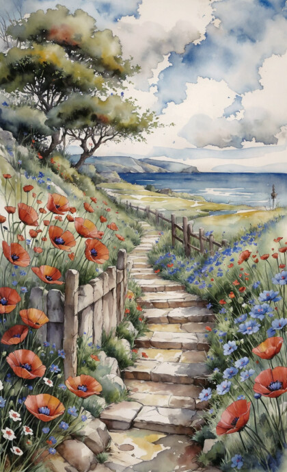 Маки возле набережной