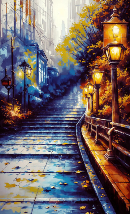 Лестница в парк