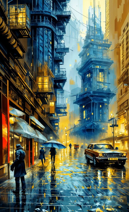 Старый Нью-Йорк после дождя