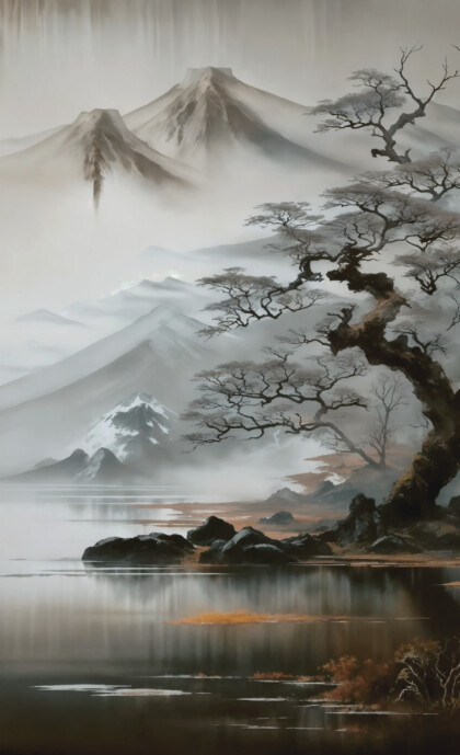 Дерево на озере