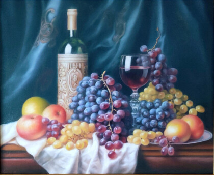 Натюрморт с виноградом