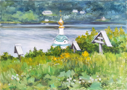 Плес. Храм Св.Варвары (этюд)