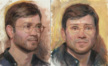 Двойной портрет молодого человека (этюд)