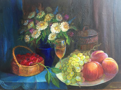 Натюрморт с виноградом