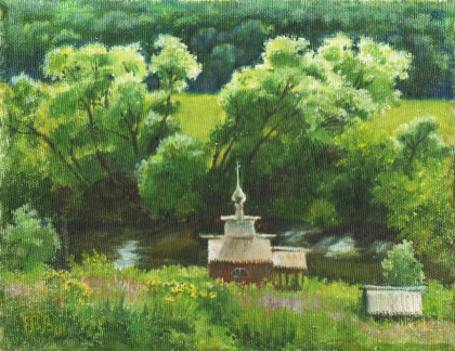 Источник на р.Протва (этюд)