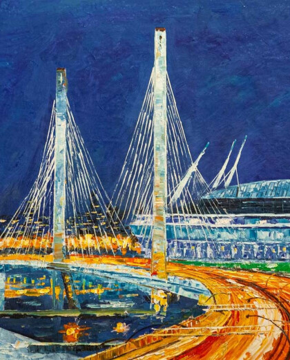 Санкт-Петербург. Вид на стадион "Газпром Арена"