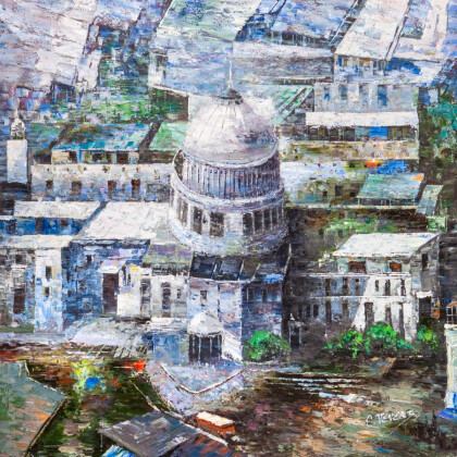 Вид на Собор Святого Павла с высоты птичьего полета