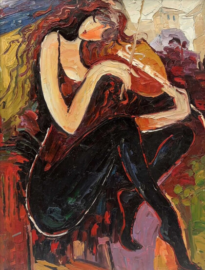 Изящная скрипачка