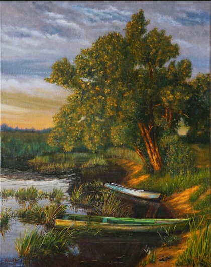 Лодки на закате