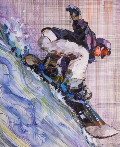 Сноубордист. Спуск с Эвереста