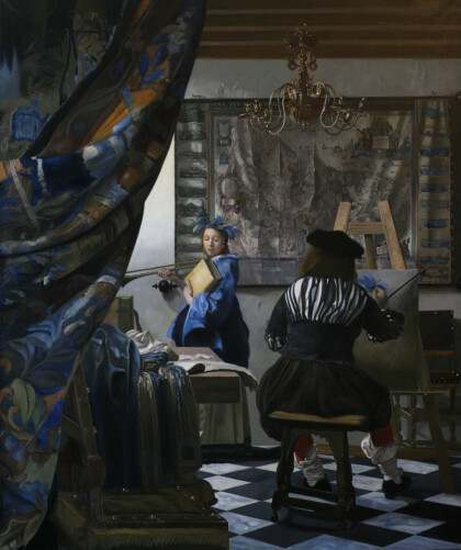 Копия картины Яна Вермеера "Искусство живописи"