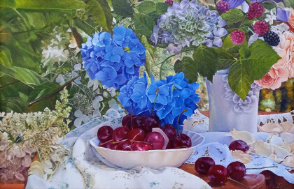 Гортензия в натюрморте