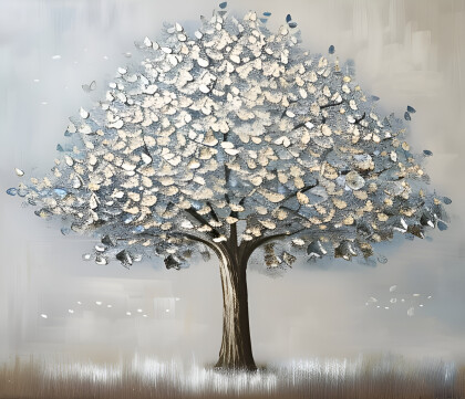 Дерево в серебре
