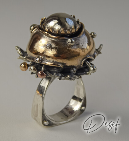 Кольцо Абстрактный подсолнух