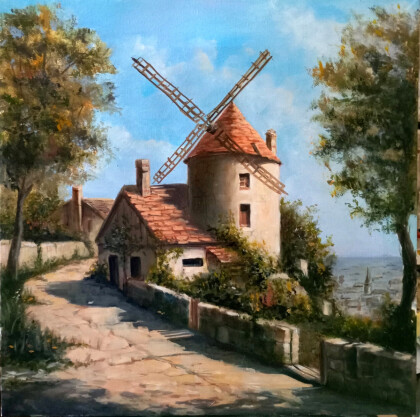 Мельница на Монмартре в 1831 году